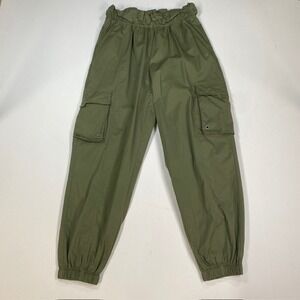 Champion Women's Cargo Jogger Pants Olive Green Paperbag Waist Size‎ S